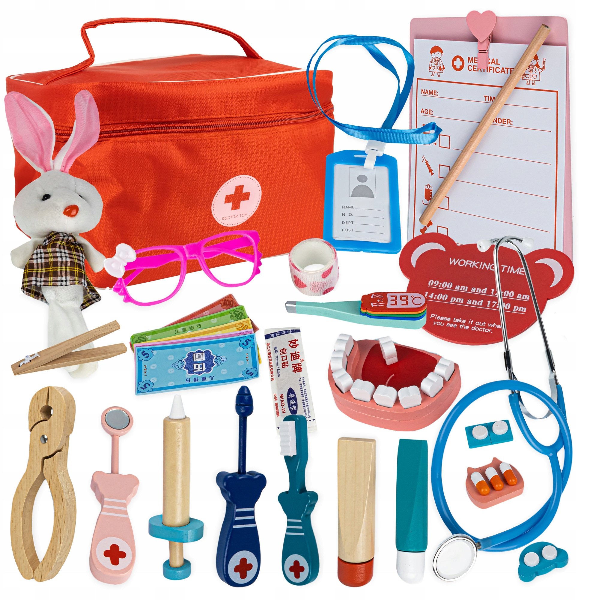 Zestaw Lekarski Doktor Mały Lekarz Drewniane Xxl