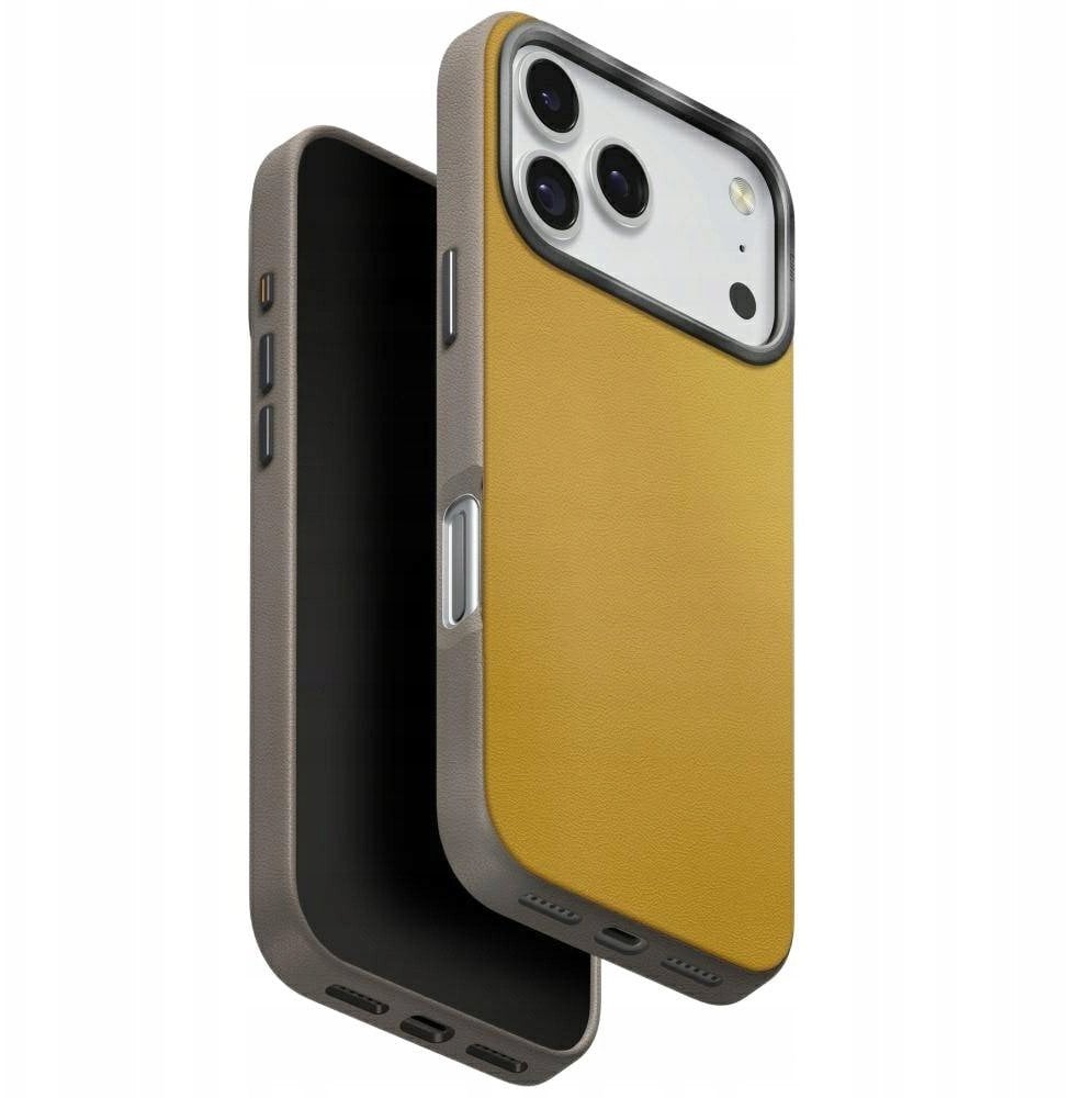 UNIQ Lyden DS Case for iPhone 17 Pro Magclick Charging Yellow-Gray