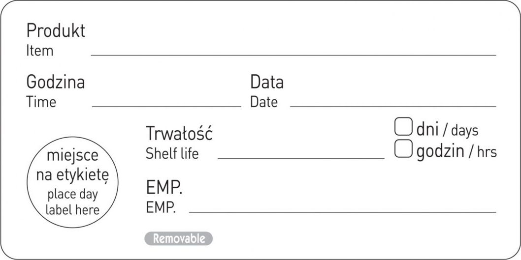 Hendi Naklejki food safety data przydatności PL EN 500 szt. Hendi 850206
