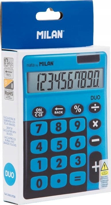 Kalkulator 10 poz. Touch Duo niebieski MILAN