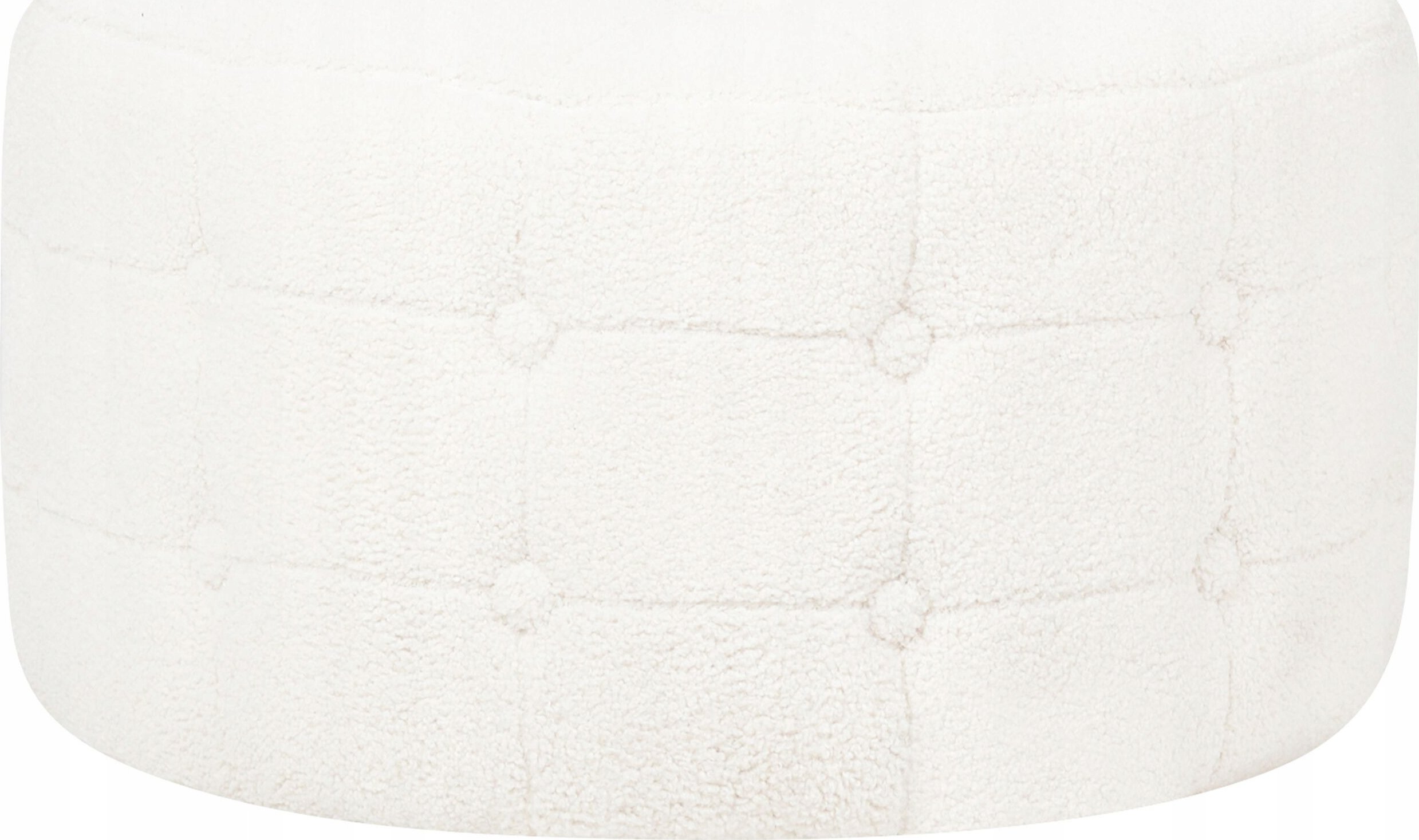 Beliani Puf boucle ⌀ 55 cm biały TAMPA