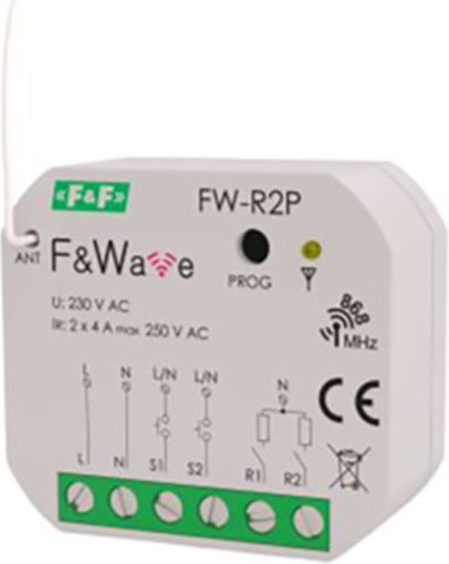 F&F Przekaźnik bistabilny podwójny P/T 85÷265V AC/DC - (FW-R2P)