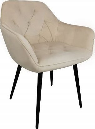 Krzesło stylowe fotel tapicerowane Julia beżowe