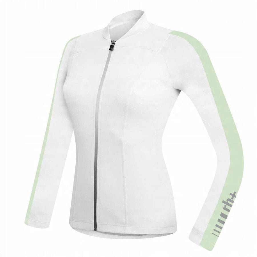 Damska koszulka rowerowa zeroRH+ Spirit LS FZ WHITE PASTEL GREEN -S