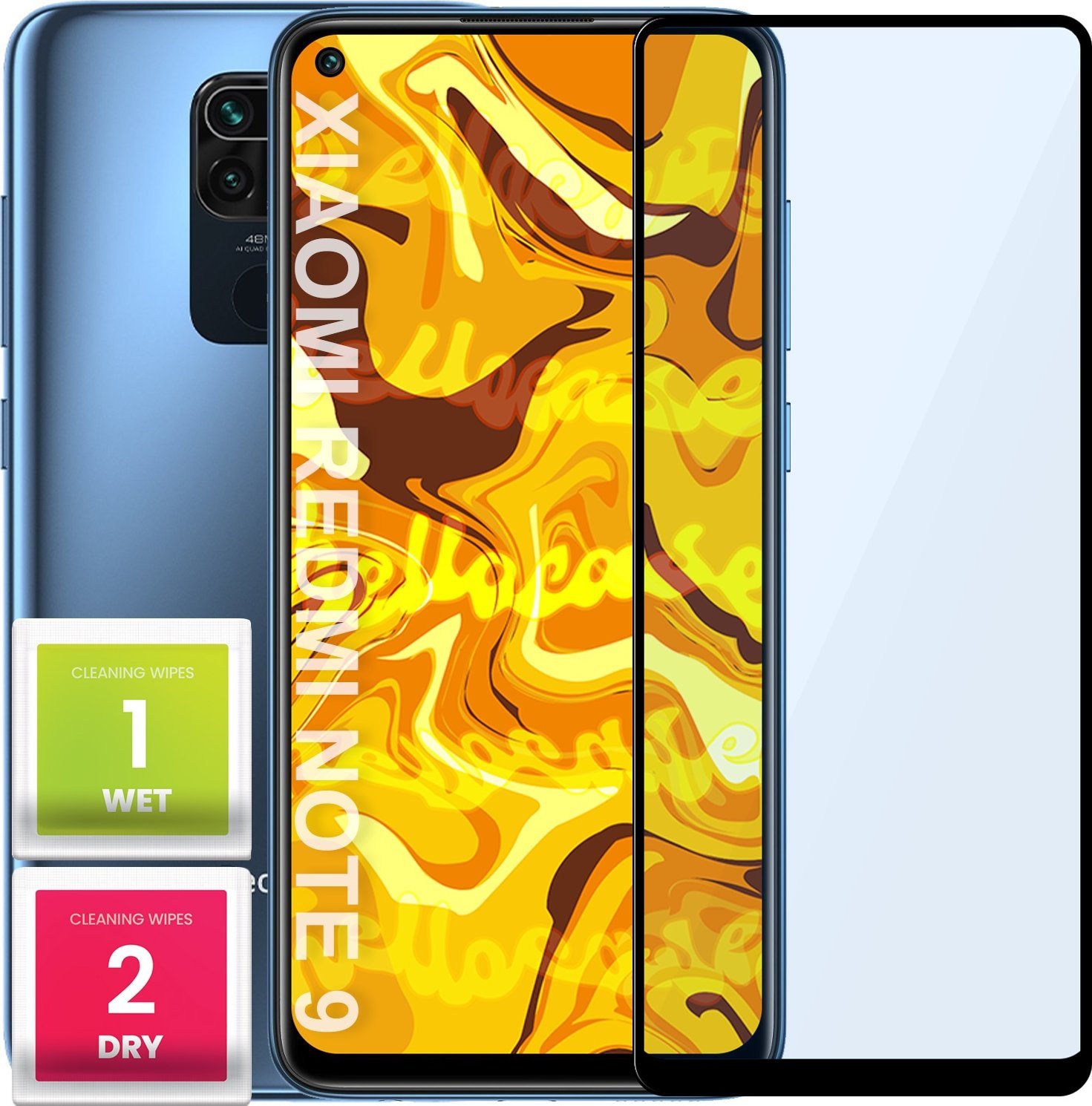 Hello Case SZKŁO HARTOWANE DO XIAOMI REDMI NOTE 9 PEŁNE NA CAŁY EKRAN SZKIEŁKO SZYBKA