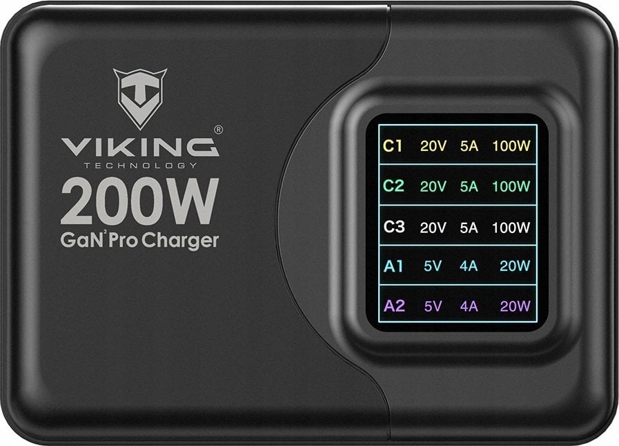 Ładowarka Viking Viking nabíječka USB GaN 200W PD Pro