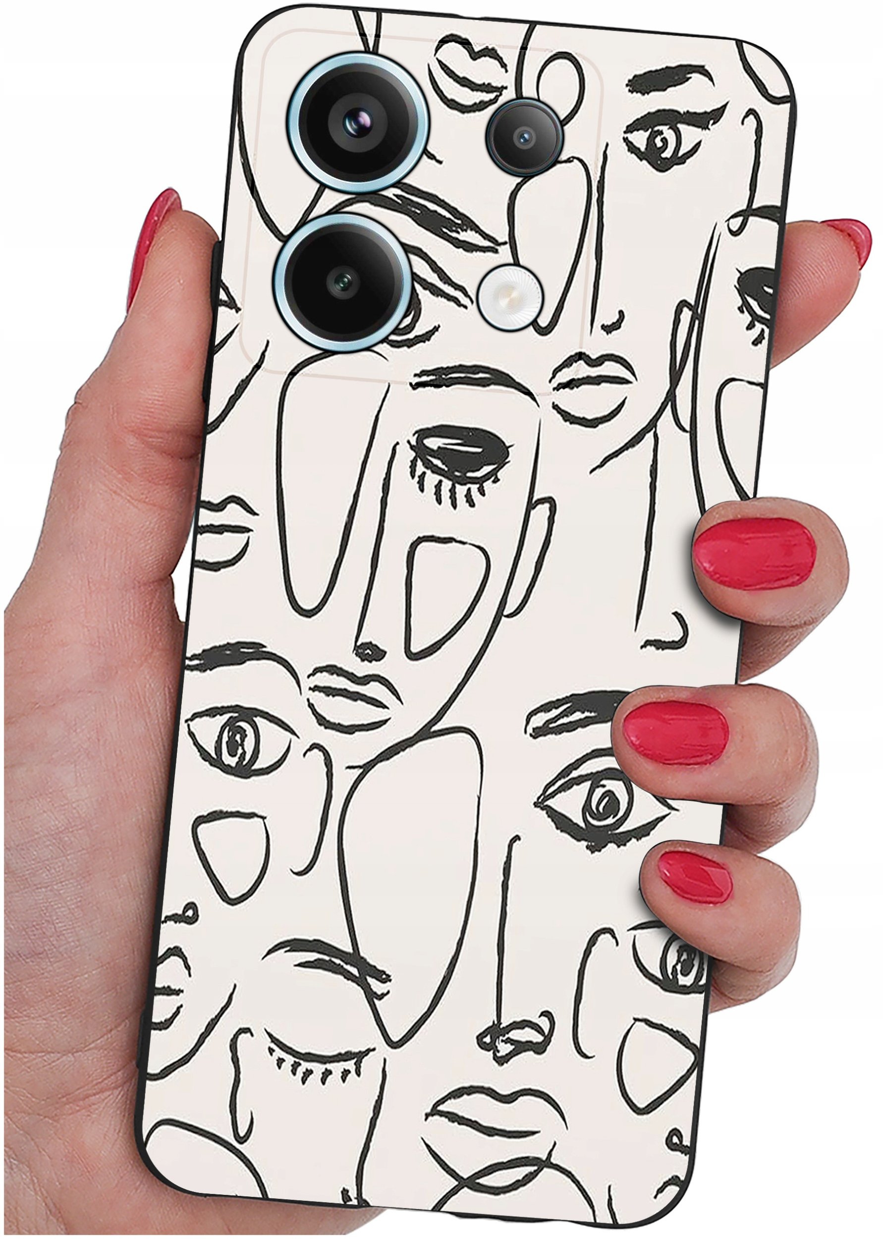 ETUI do Xiaomi Redmi Note 13 Pro 5G WZORY |SILIKONOWE MATT CASE +SZKŁO 9H