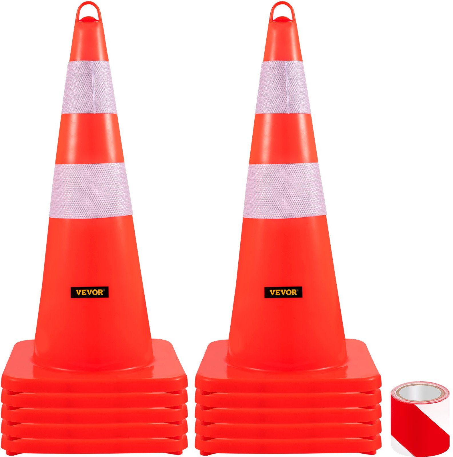 Pachołki Drogowe z Rączką 10 Sztuk 73 cm