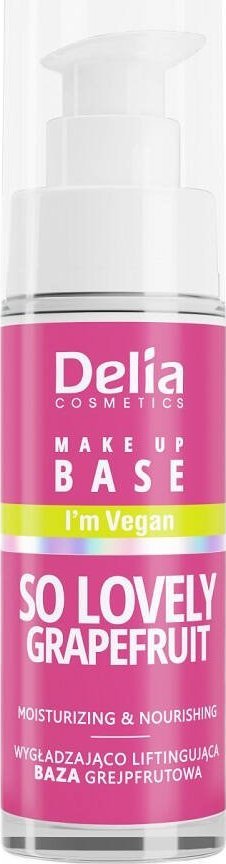 Delia Delia Vegan Make Up Base wegańska baza nawilżająco-odżywcza So Lovely Grapefruit 30ml