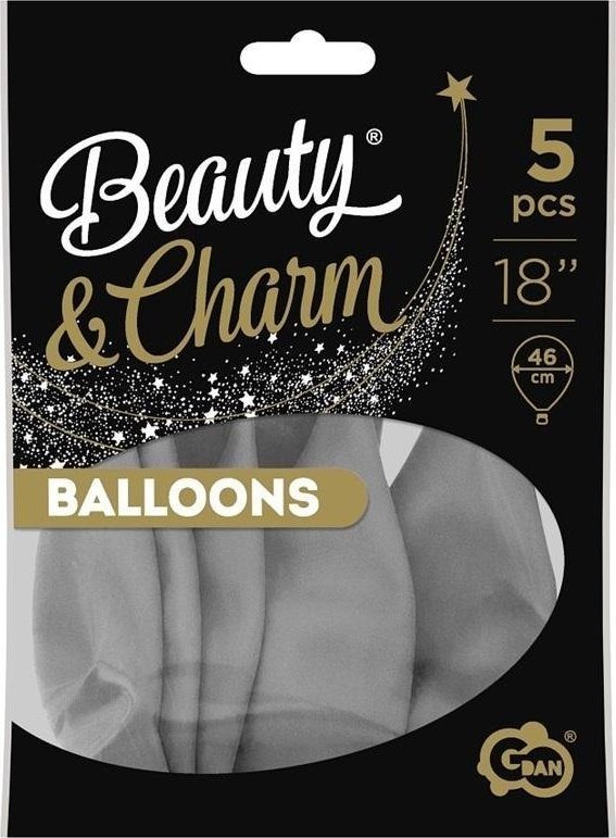 GoDan Balony Beauty&Charm pastelowe szare 46cm 5szt