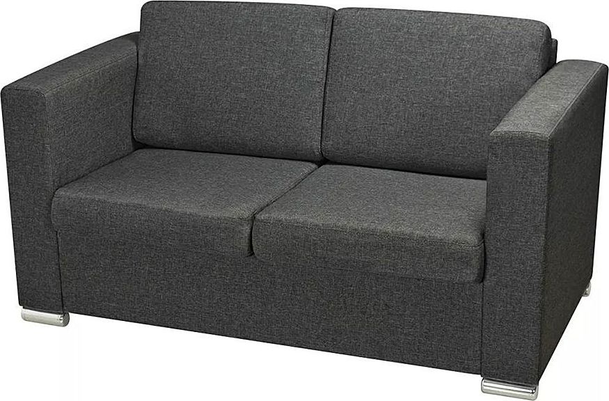 Elior Dwuosobowa ciemnoszara sofa loftowa - Sigala 2Q