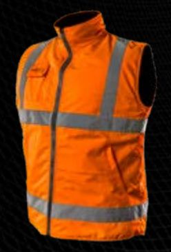 Neo Bezrękawnik roboczy dwustronny jedna strona odblaskowa pomarańczowa rozmiar S (81-521-S)