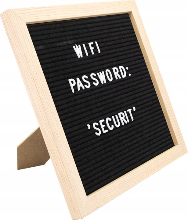 Securit ® tablica literowa rama teakowa 30x30 cm