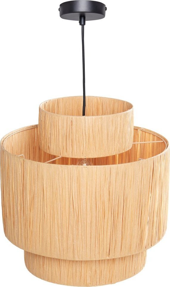 Beliani Lampa wisząca rafia naturalna MAGECH