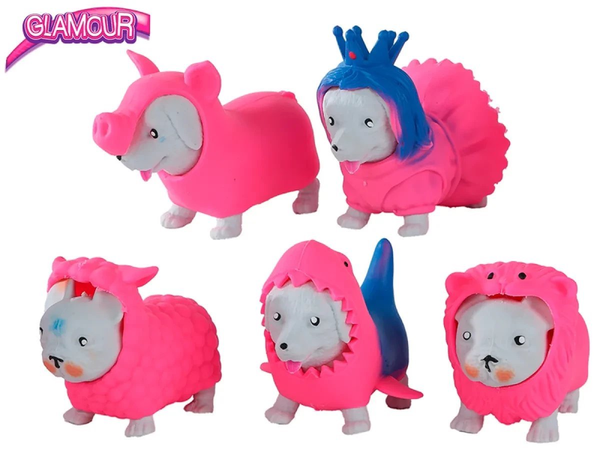 Piesek rozciągliwy 8cm 6rodz 621849 26392