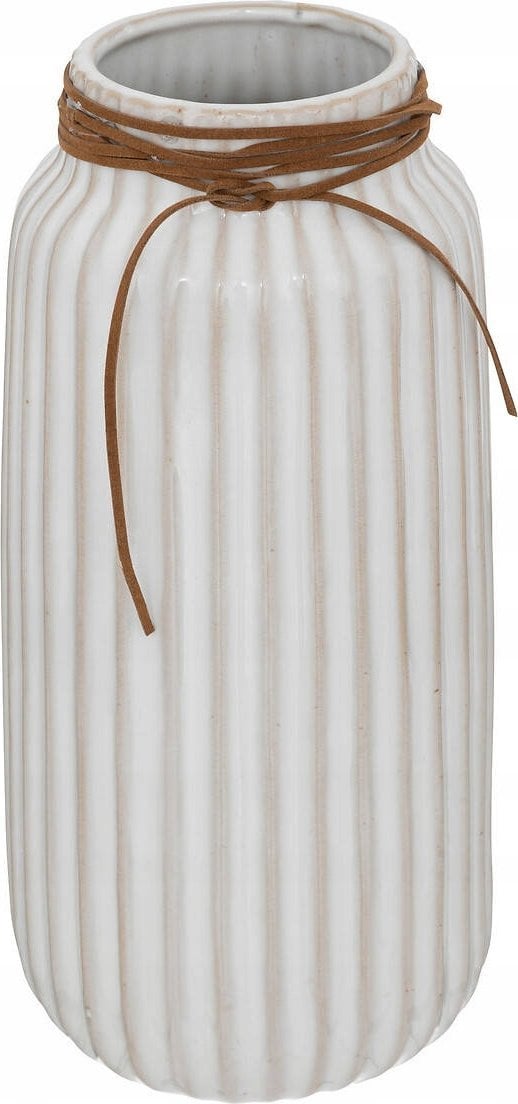 Atmosphera Ceramiczny wazon z ozdobnym rzemieniem, 28,5 cm