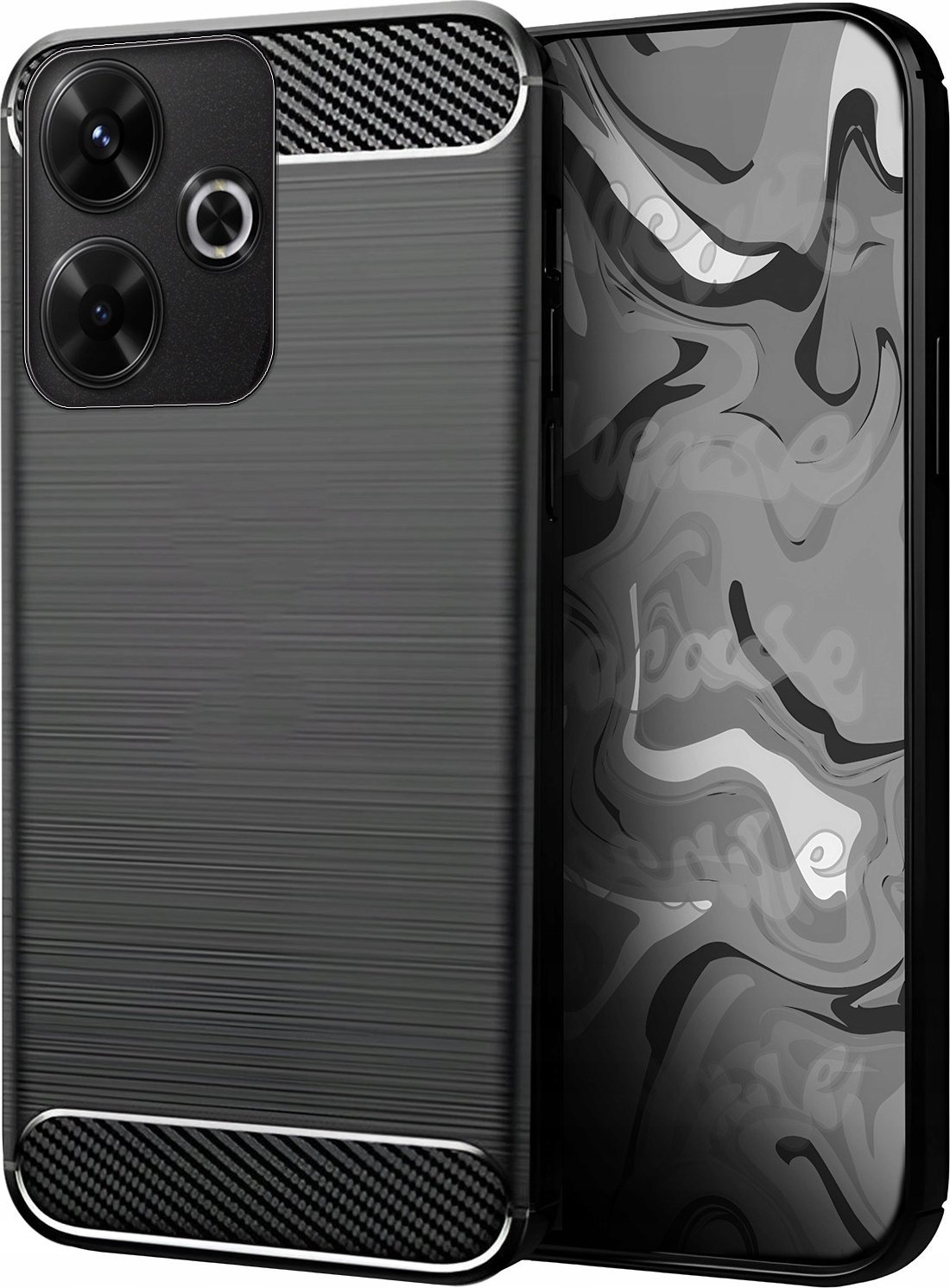 Etui do Xiaomi Redmi 13 4G / 13 5G (Czarne, Pancerne, Karbon, Pokrowiec)