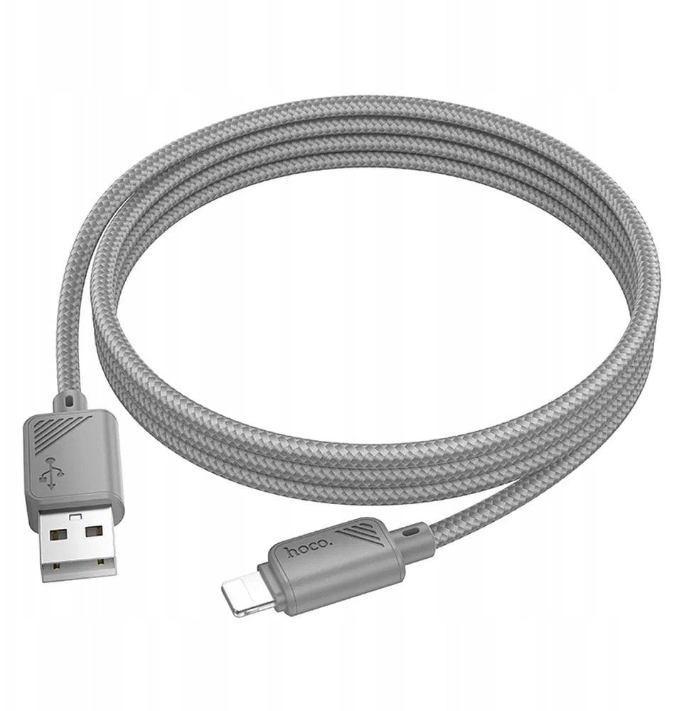 Kabel USB Hoco USB-A - Lightning 1 m Szary