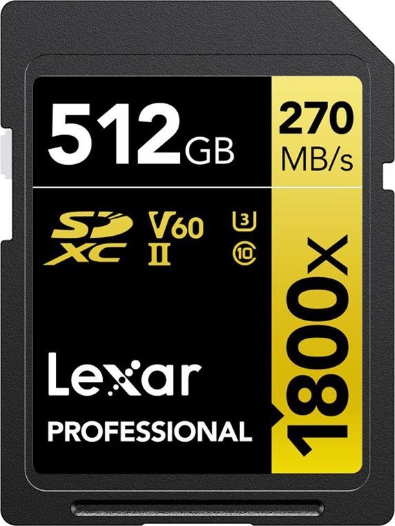 Karta Lexar Professional 1800x SDXC 512 GB Class 10 UHS-II/U3 V60 (LSD1800512G-BNNNG)