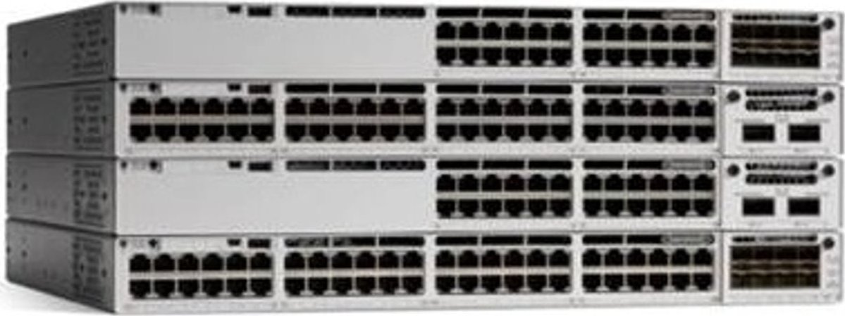 Switch Cisco Cisco C9300L-48PF-4X-A łącza sieciowe Zarządzany L2/L3 Gigabit Ethernet (10/100/1000) Szary