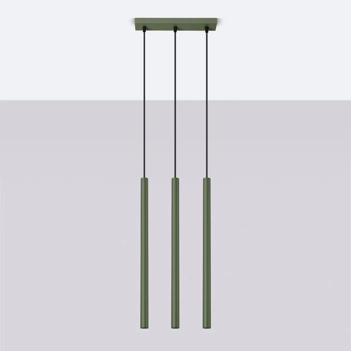 Lampa wisząca PASTELO 3 zielona oliwka SOLLUX LIGHTING