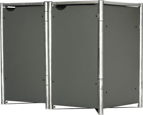 Hide Hide Metalowy pojemnik na śmieci na 2 kosze na śmieci 120 litrów Szary 64x121x115cm