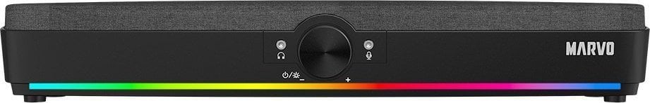 Soundbar Marvo Marvo Soundbar SG-286, 2.0, 10W, czarny, regulacja głośności, podświetlenie RGB, USB/Bluetooth, 60Hz-20kHz