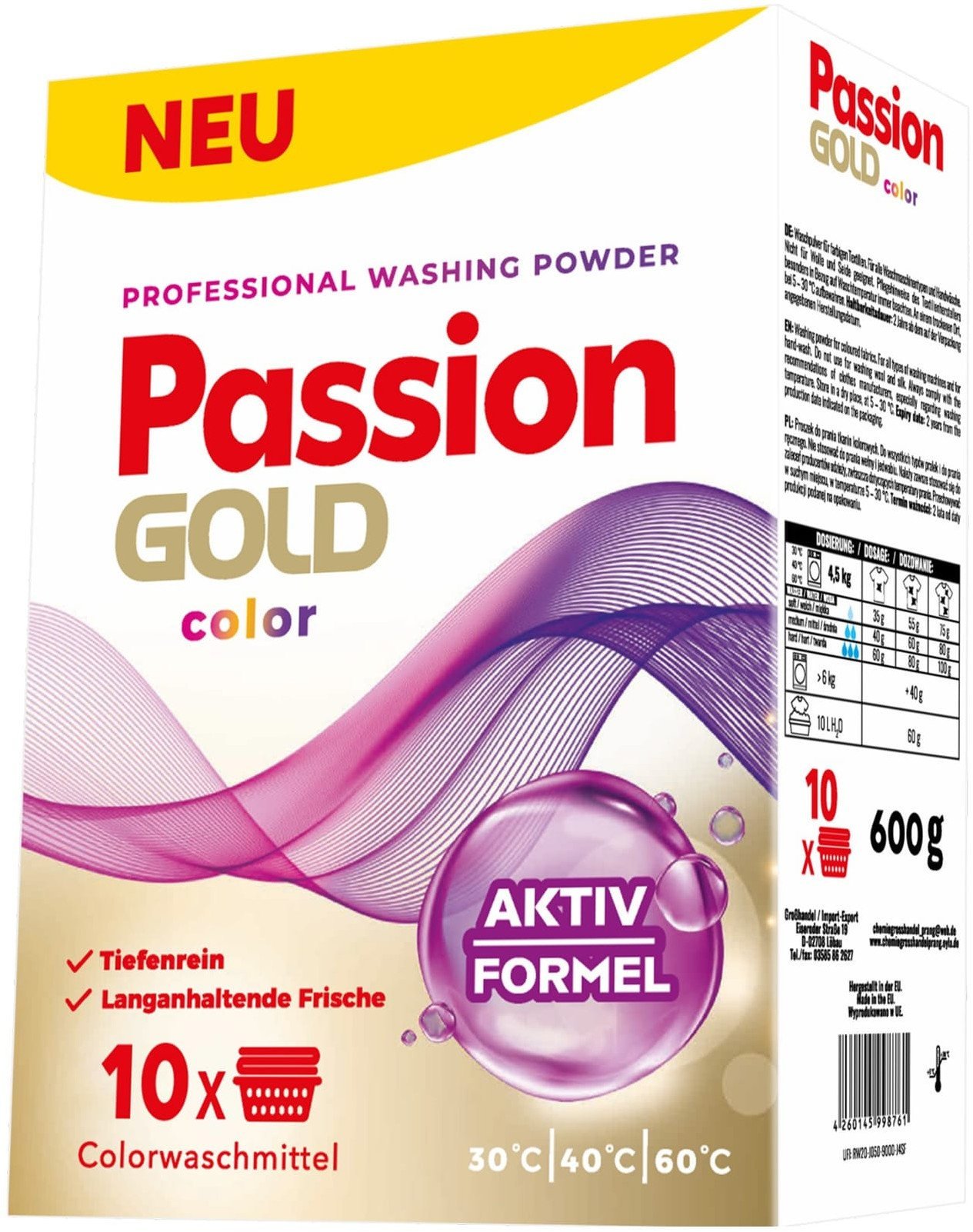 PASSION GOLD Professional Proszek do prania Kolor 600 g