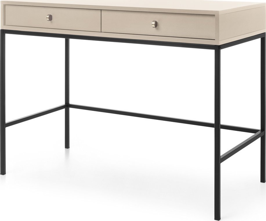 Ravio Stylowa toaletka Bari z dwoma szufladami beżowa