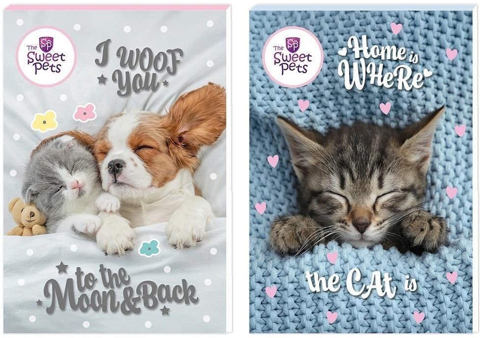 Notes A6/30K z poddrukiem The sweet pets (12szt)