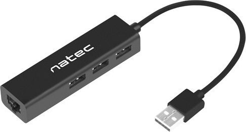 HUB USB Natec Dragonfly 1x RJ-45 + 3x USB-A 2.0 (NHU-1413)