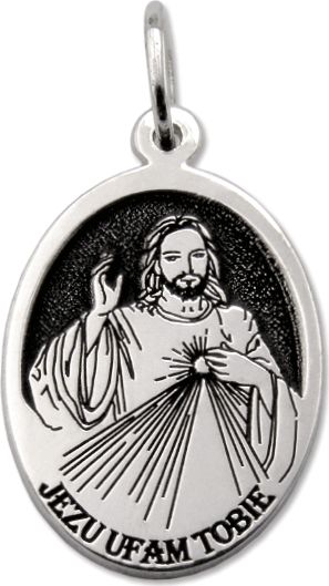 WĘC - Twój Jubiler Medalik srebrny z wizerunkiem Jezusa Miłosiernego MED-JM-01