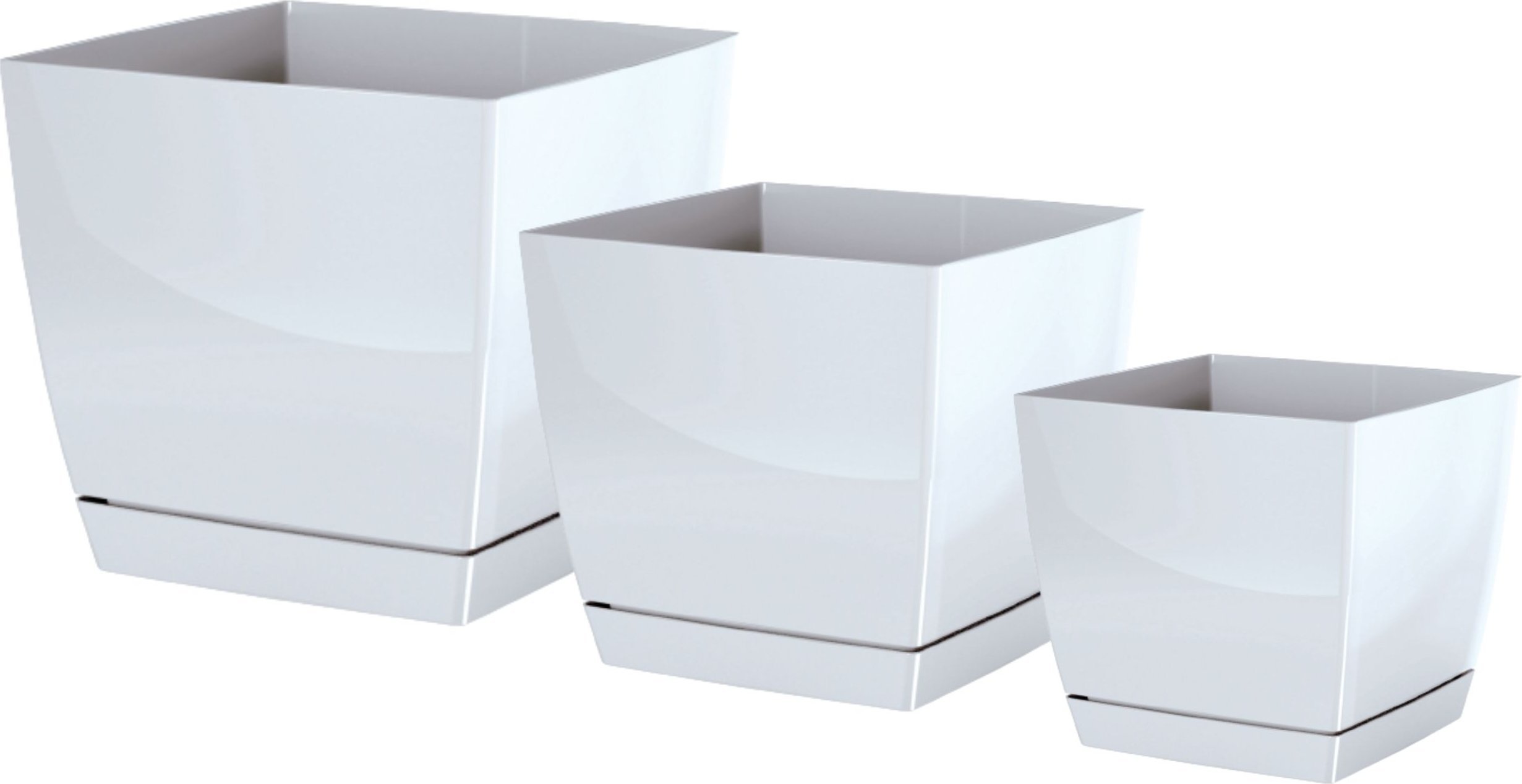 Dikel 3x Doniczka COUBI DUKP Kwietnik + podstawka