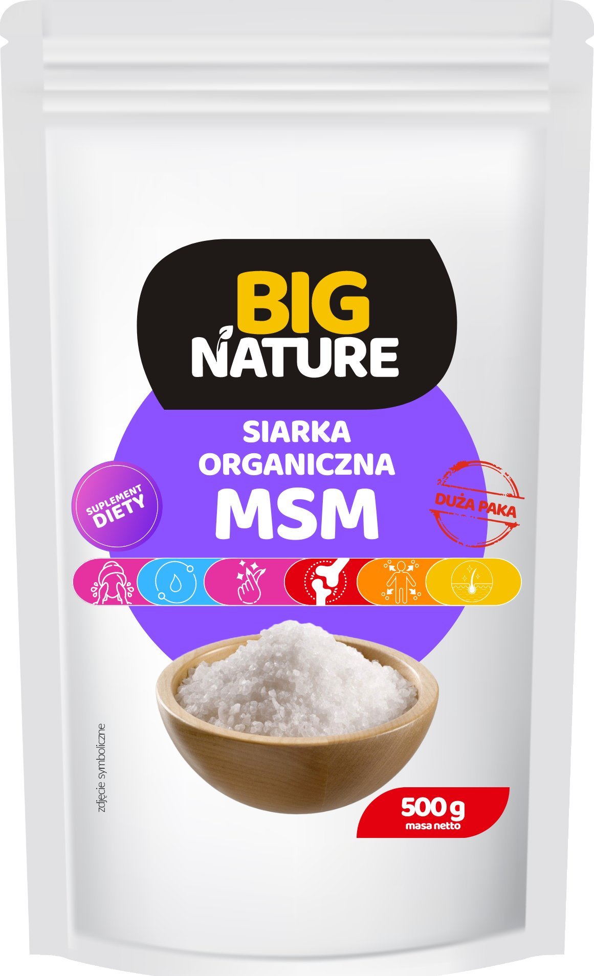 Big Nature Msm Siarka Organiczna 500G Suplement Diety - Big Nature