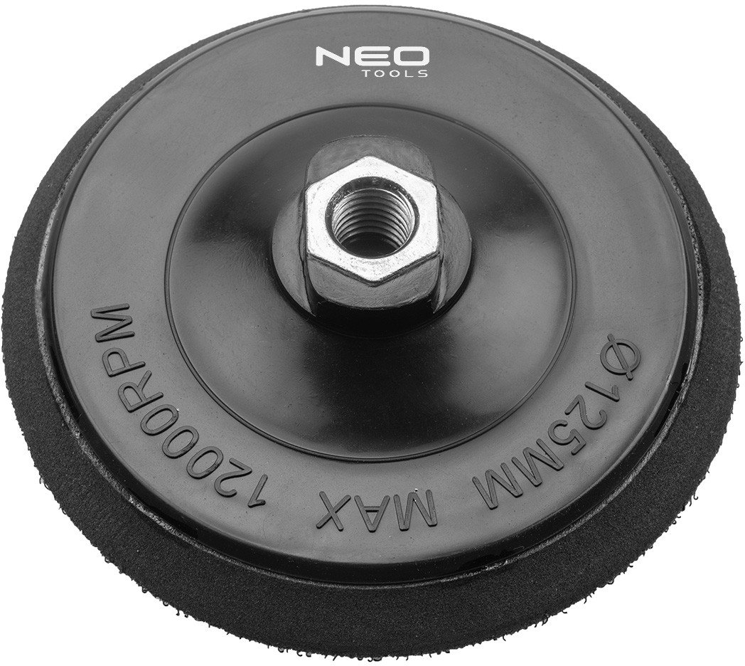 Tarcza mocująca z rzepem 125 mm x 12 mm, gwint M14