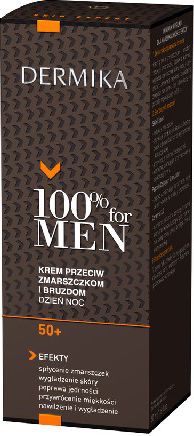 Dermika 100% for Men Krem 50+ przeciw zmarszczkom i bruzdom na dzień i noc 50ml