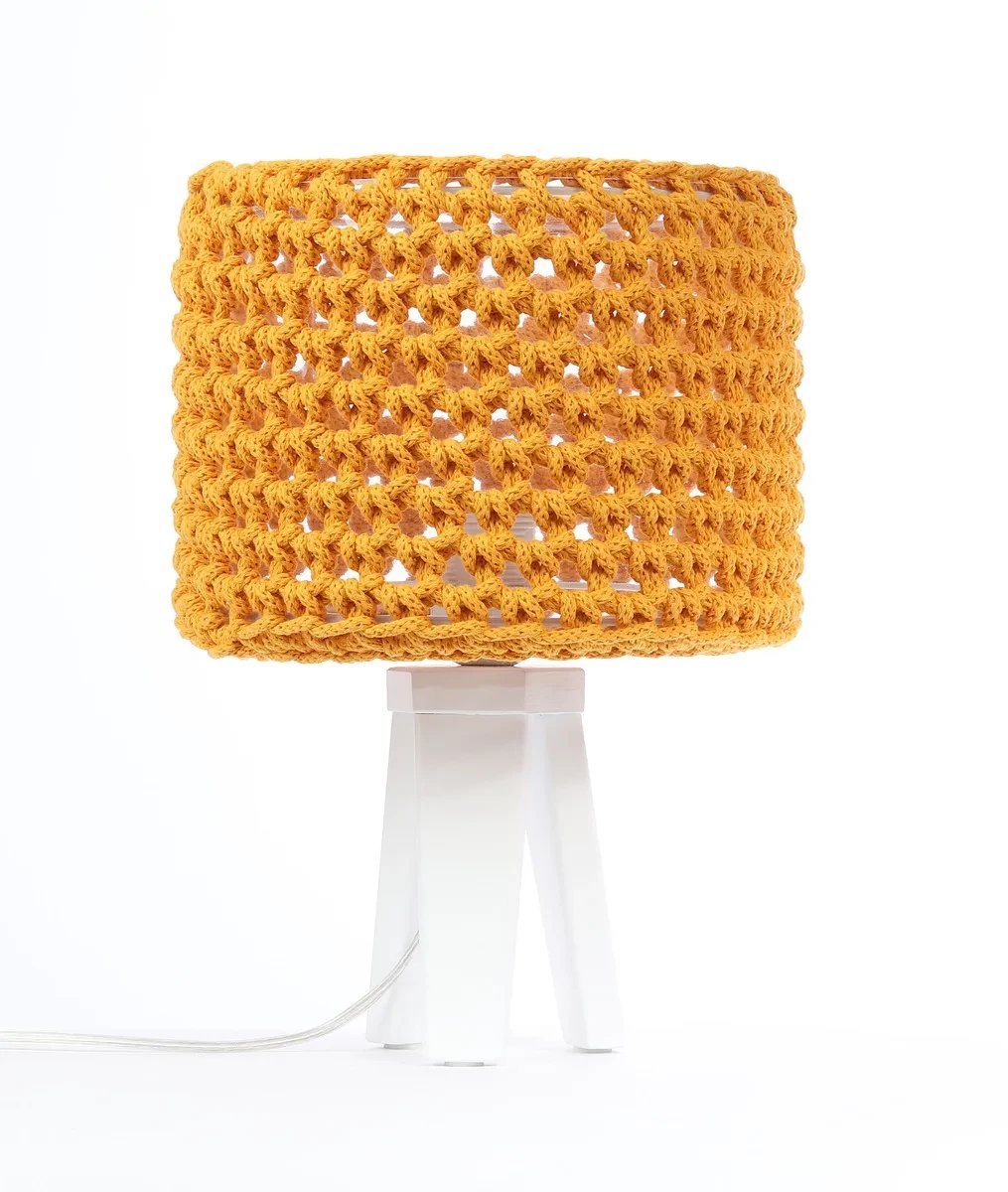 Lampa stołowa COTTON WOOD zółta BPS KONCEPT