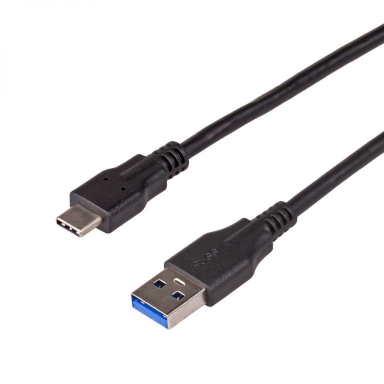 Kabel USB Akyga USB-A - USB-C 1 m Czarny (AK-USB-15)