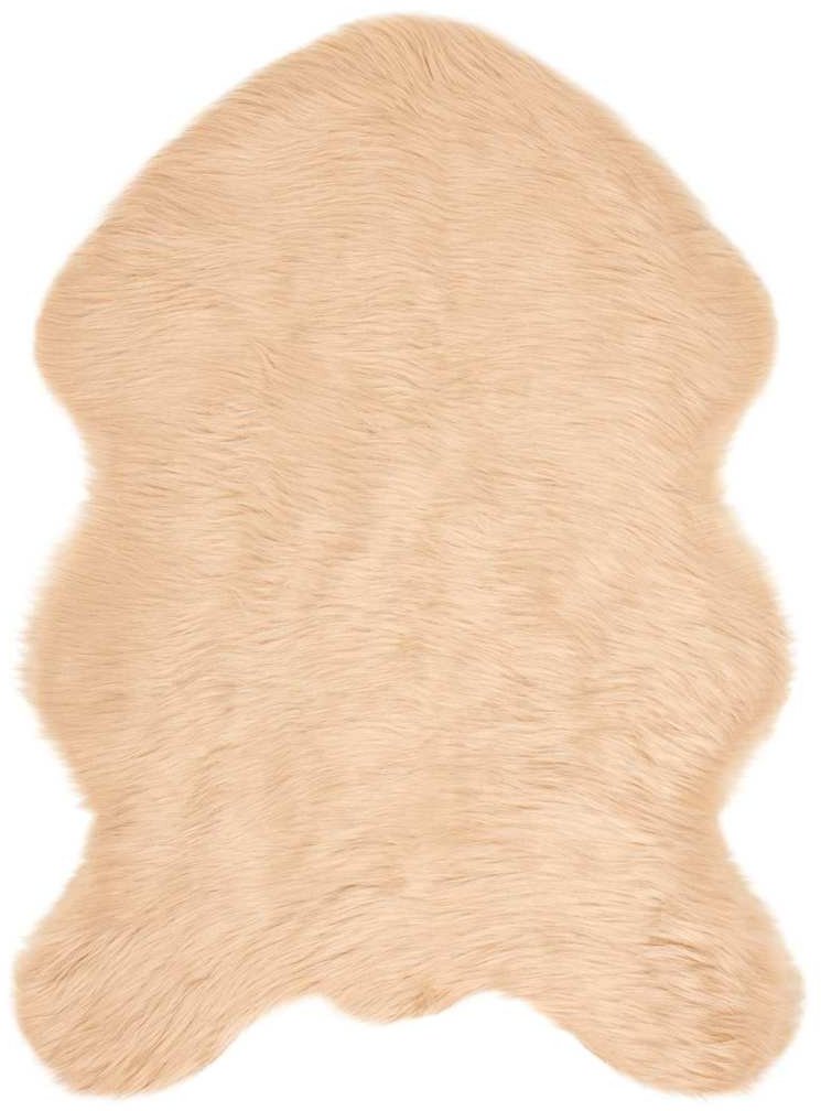 vidaXL Sztuczny dywan owczy beżowy 60 x 90 cm