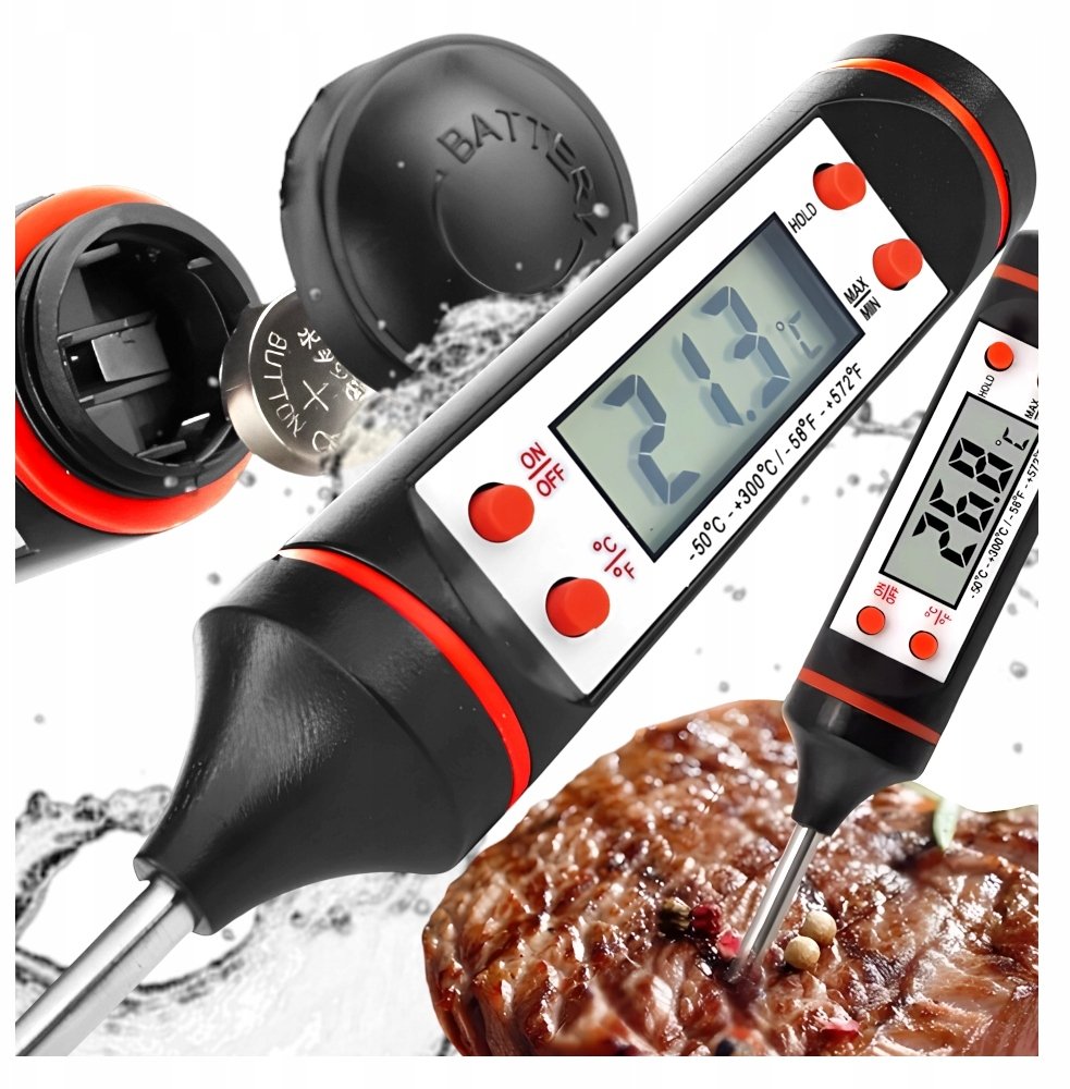 TERMOMETR KUCHENNY GASTRONOMICZNY LCD KANZA