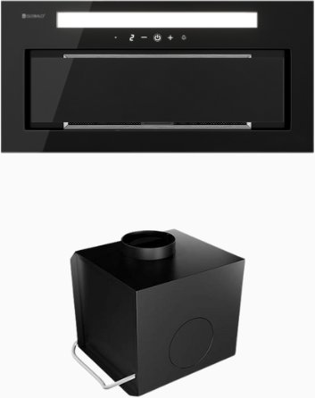 Okap kuchenny GLOBALO Silentio 60.2 Black + Turbina TW 2.1 one size