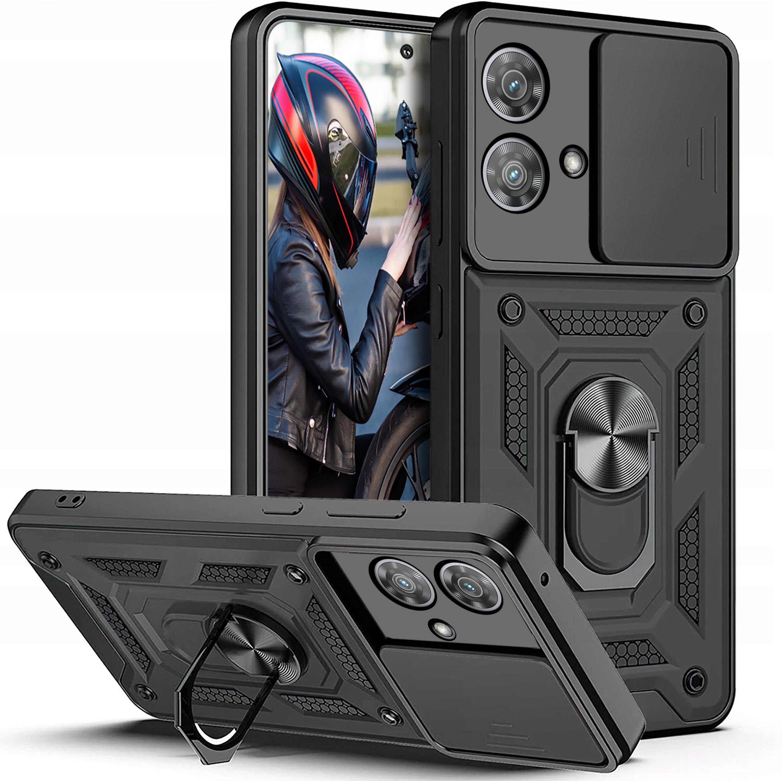 Etui do Motorola Moto Edge 40 Neo PANCERNE SLIDE RING CASE