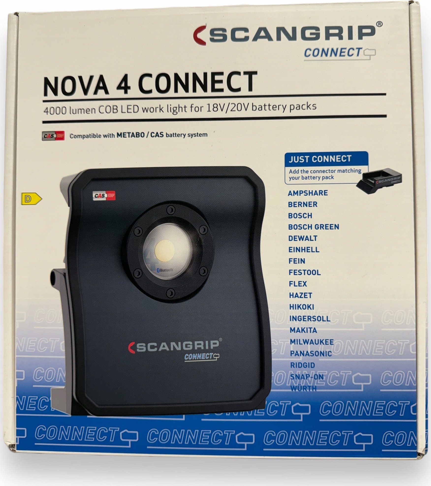 Latarka Scangrip Akumuliatorinio prožektoriaus NOVA 4 CONNECT 4000 lm korpusa, Scangrip