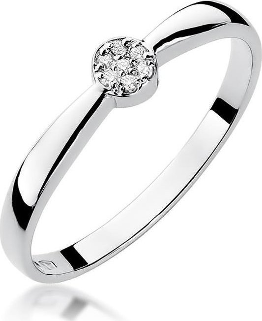 Best Diamonds złoty pierścionek z brylantem 0.04ct 11