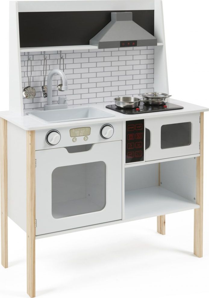 Ecotoys Drewniana kuchnia dla dzieci + dźwięki światełka