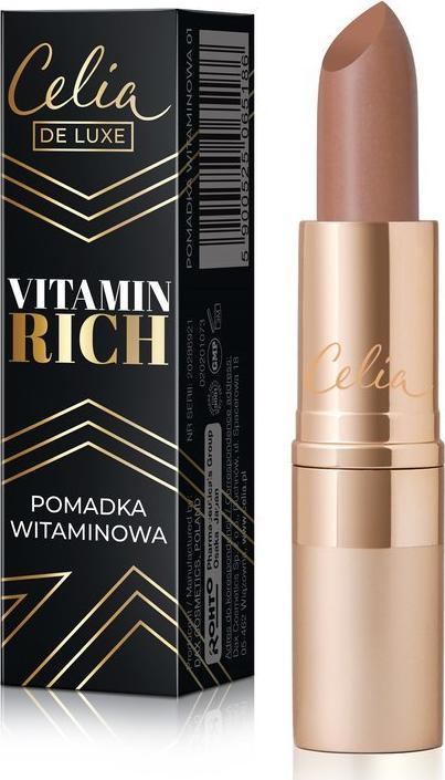 Celia Celia De Luxe Pomadka do ust nawilżająca Vitamin Rich nr 02 3.5g