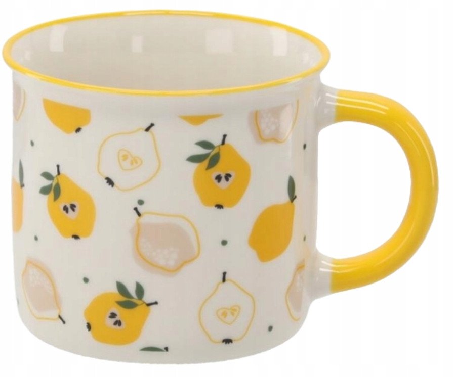 Kubek porcelanowy z uchem 355ml na ciepłe i zimne napoje