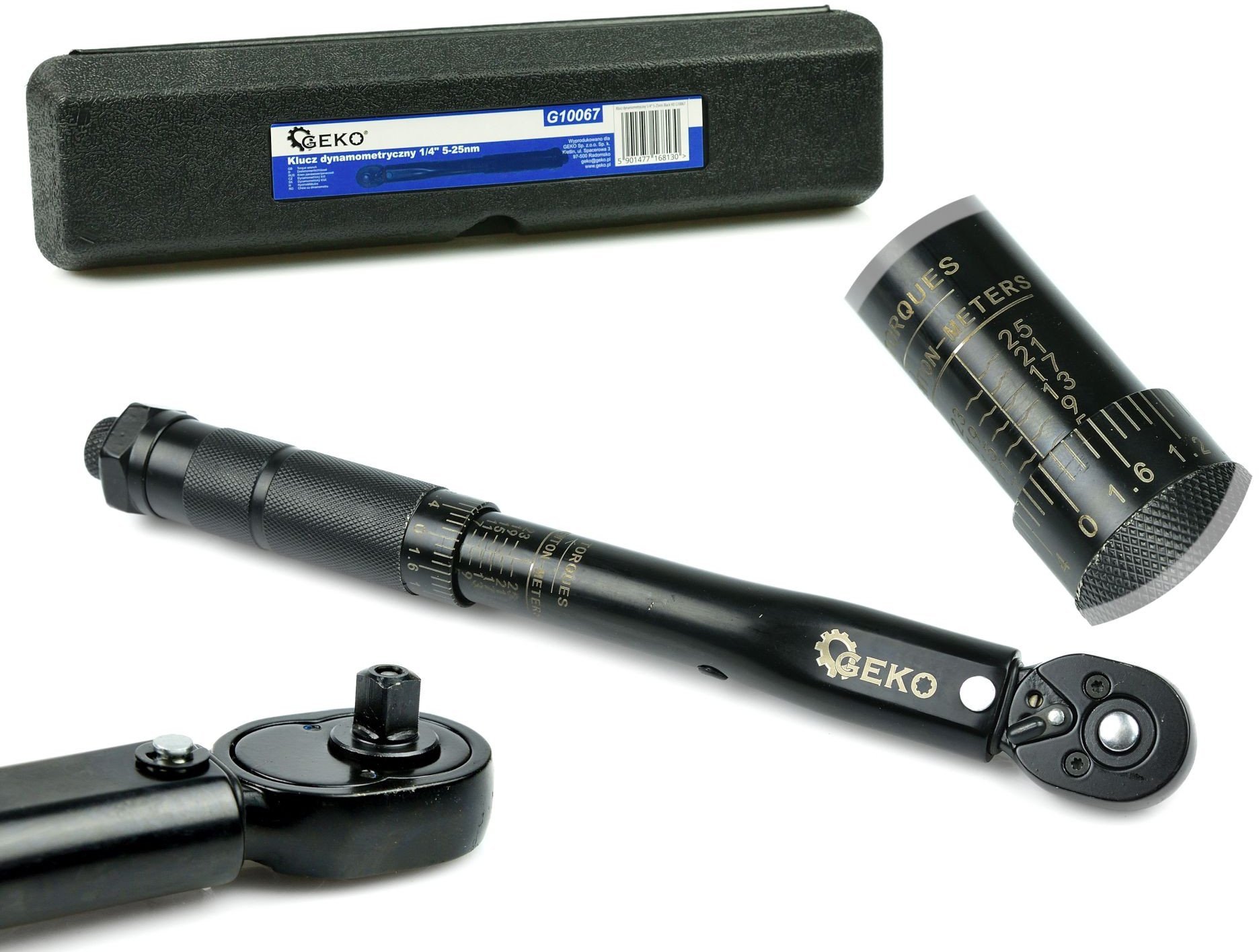 Klucz dynamometryczny 1/4" 5-25nm Black HD (20)