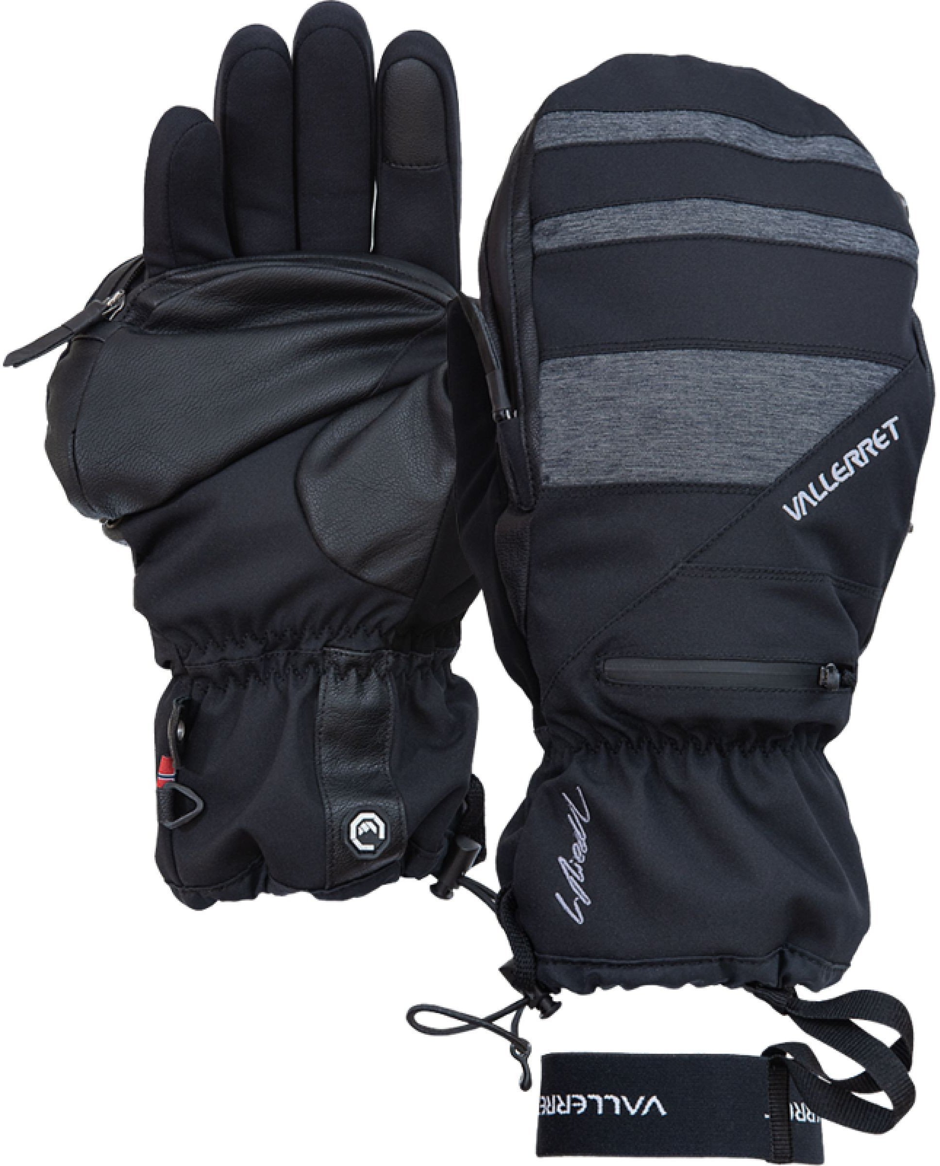 Vallerret Skadi Zipper Mitt LRS: Black XS