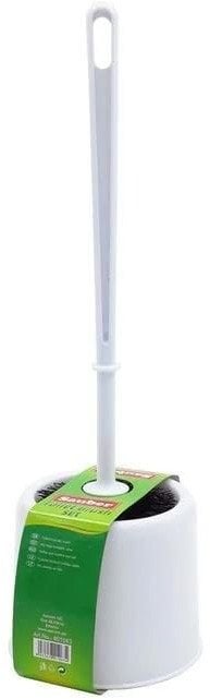 SAUBER Tualetes birste ar turetaju peleka/balta